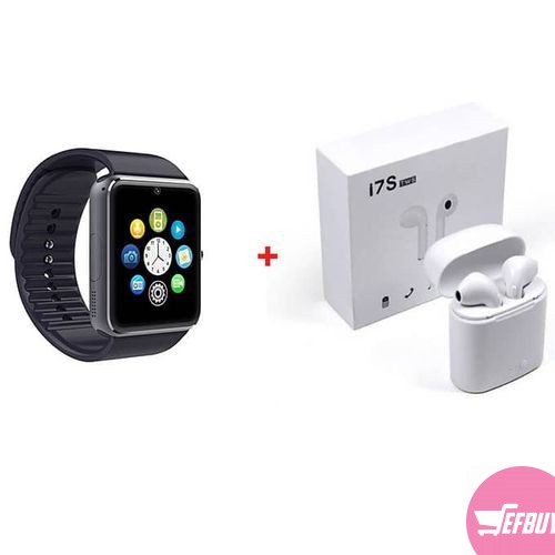 Bundle Of i7 Dual And A1 Bluetooth Smart Watch - White,Black