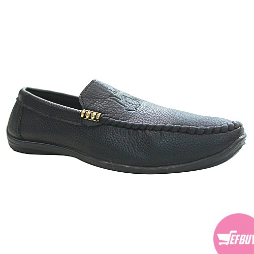 Men's off shore moccasin shoes- black - Image 2