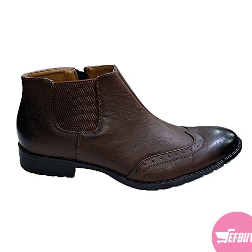 Men's stretching boot shoes - brown