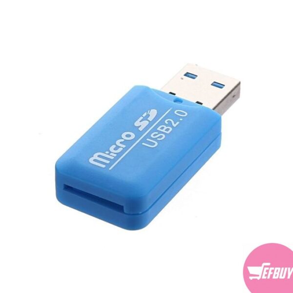 USB 2.0 Card Reader Adapter for Memory Card - Blue