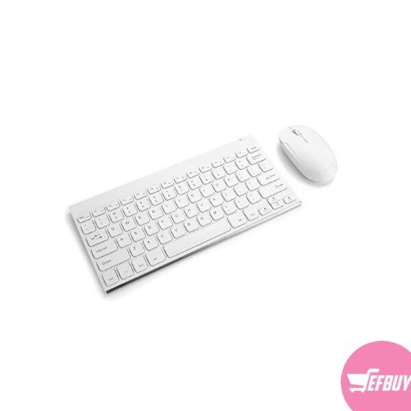 Wireless Keyboard and Mouse Kit - White