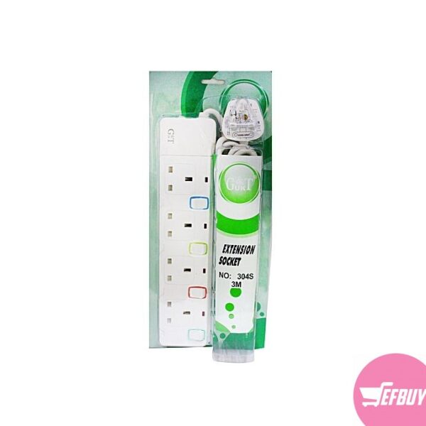 Original Quality G&T 13A 4-Way Extension Socket - White