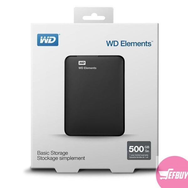 500GB External Hard Disk - Black