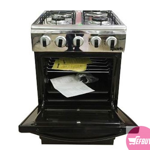 Spark 50*50 3 Gas Burners +1 Electric Hot Plate P5031E-B - Black