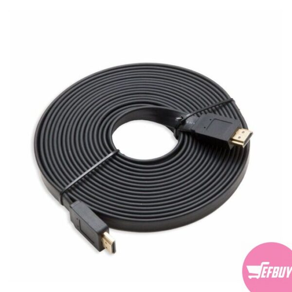 10 Meter Flat High Speed HDTV Video & Audio HDMI Cable - Black