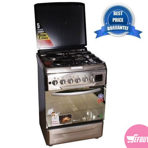 Bluefame D6040ERF ( 4 Gas Burners + An Electric Oven) 60*60 - Silver