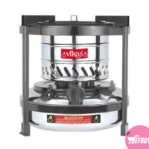 Vikas Mini Wick Stove- 2 litres - Silver,Black