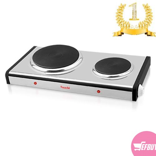 Saachi NL-HP-6209 Double Burner Hot Plate With a Thermostat Control