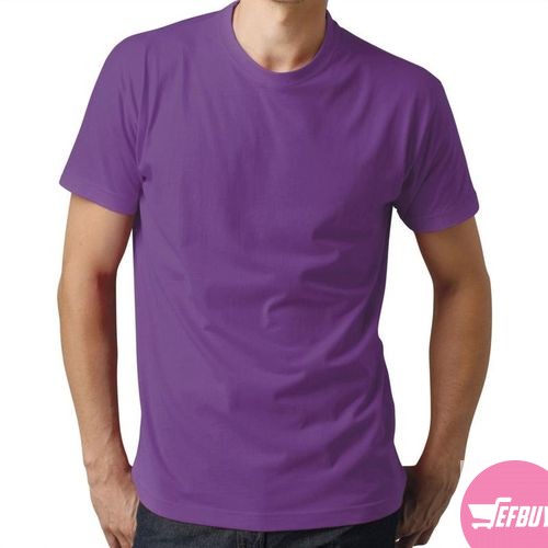 Shor sleeved round neck t-shirt-Purple.