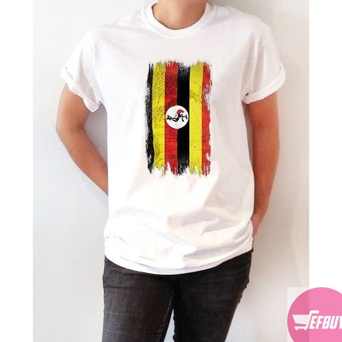 Ugandan flag t-shirt-White.