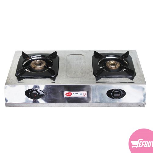 2 Plate Gas Stove - Black, Silver