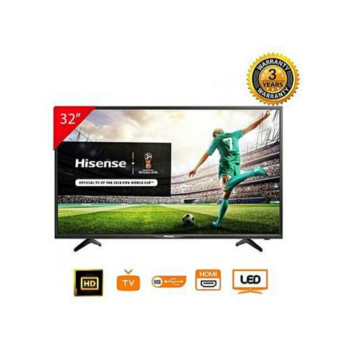 Hisense, 32'' Digital TV Flat Screen with inbuilt Decoder - Black