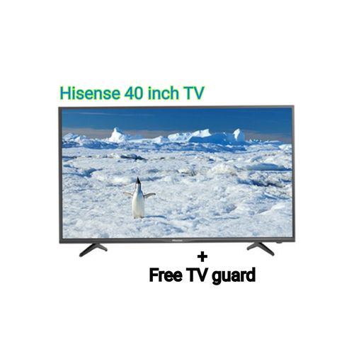 Hisense 40" inbuilt with Free to air decoder HD LED TV + Free TV guard - Black