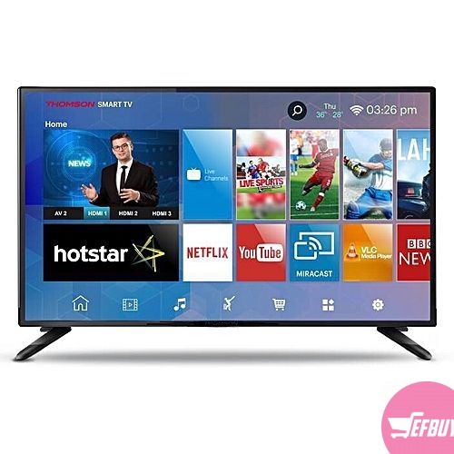 STAR-X 32” Smart, FHD,USB Digita Flat TV - Black