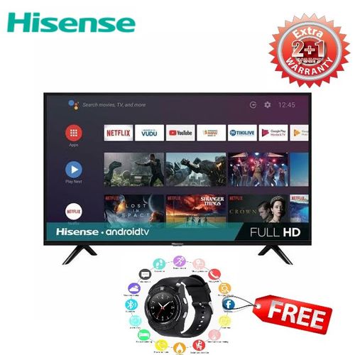 40" Hisense FHD Android Smart LED TV + Free Smart Watch - Black