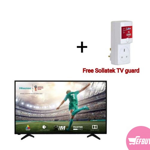 Hisense 32" With inbuilt free to air decoder + Free Sollatek TV guard - Black