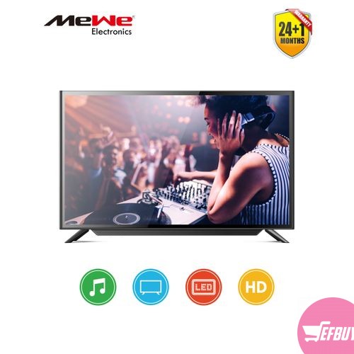 MeWe - 43 Inch HD Digital LED TV - Black