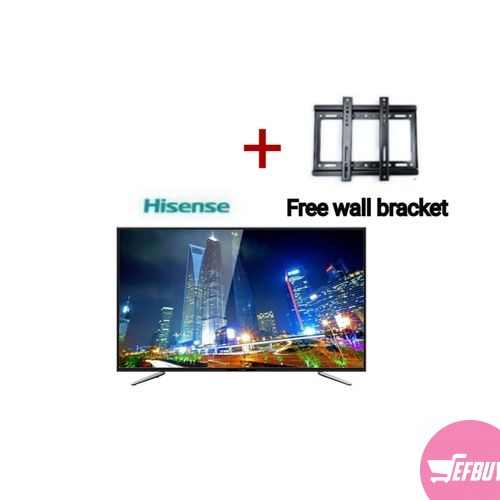 Hisense 32" with free to Air Decoder(F.T.A) + Free wall Bracket - Black