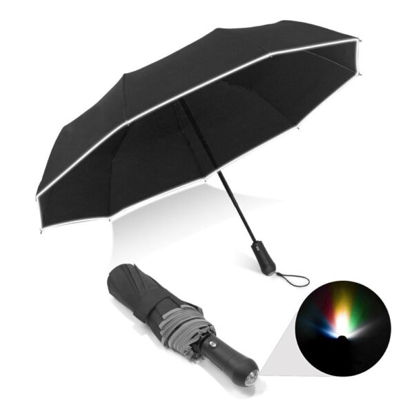 One button unfold umbrella -Black.