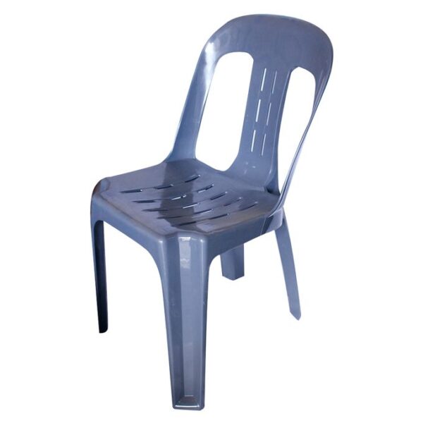 Armless Plastic Chair-Grey