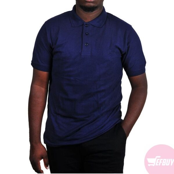 Plain Men's Polo T-Shirt - Navy Blue