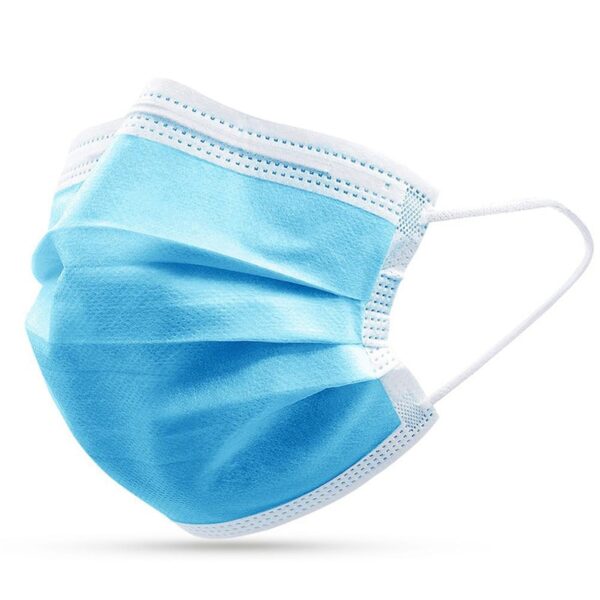 600 Pcs Disposable Fabric Face Mask Anti-pollution Particle Respirators 3 Layers Nonwoven Filter Adult Personal Facial Mask