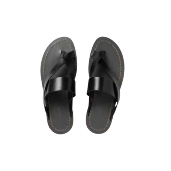 Men's Leather Casual Craft Sandals-Black