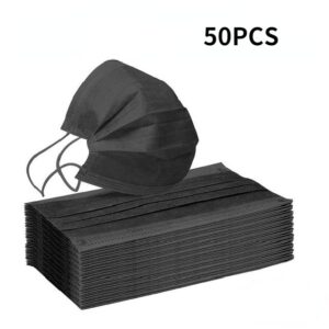 Ockered 50pcs Mask Disposable Non Wove 3 Layer Ply Filter Mask Mouth Face Mask Breathable Dust Earloops Masks Face Masks