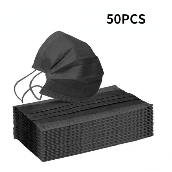 Ockered 50pcs Mask Disposable Non Wove 3 Layer Ply Filter Mask Mouth Face Mask Breathable Dust Earloops Masks Face Masks