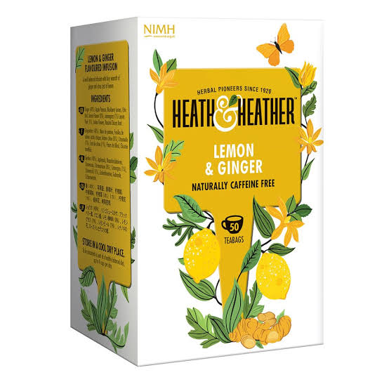 Heath & Heather Organic Lemon & Ginger 20 Tea Bags