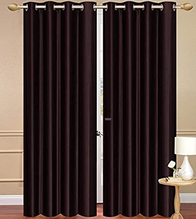 Luxurious and trendy cotton curtains-Brown