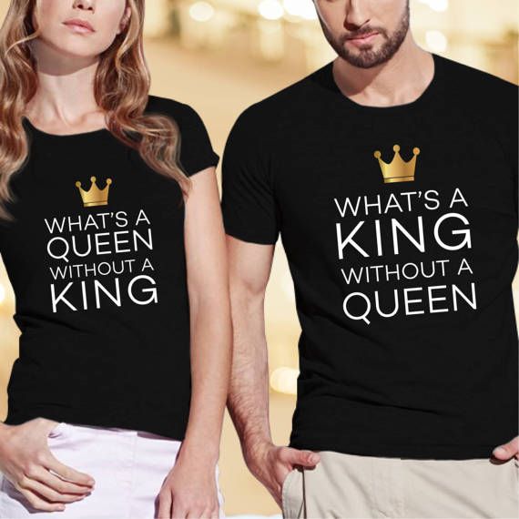 Unisex t-shirt-Black( What's a king without a queen/what's a queen without a king)