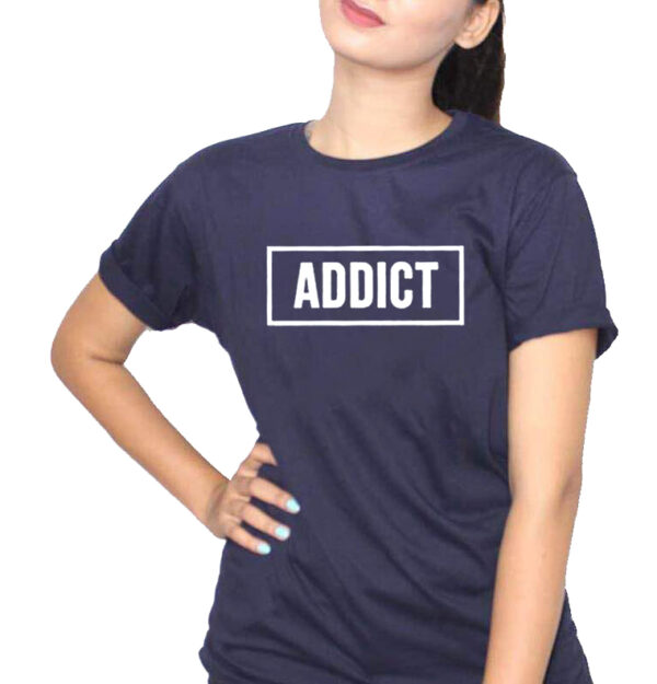 ADDICT Women’s T-Shirt – Navy Blue