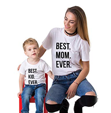 Best mom ever/best kid ever t-shirts-white.