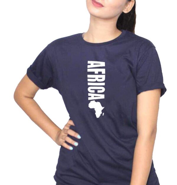 Africa Women’s T-Shirt – Navy Blue