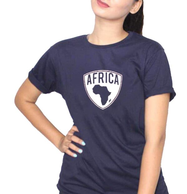 Africa Women’s T-Shirt – Navy Blue