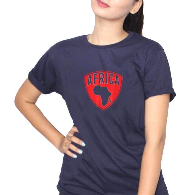 Africa Women’s T-Shirt – Navy Blue