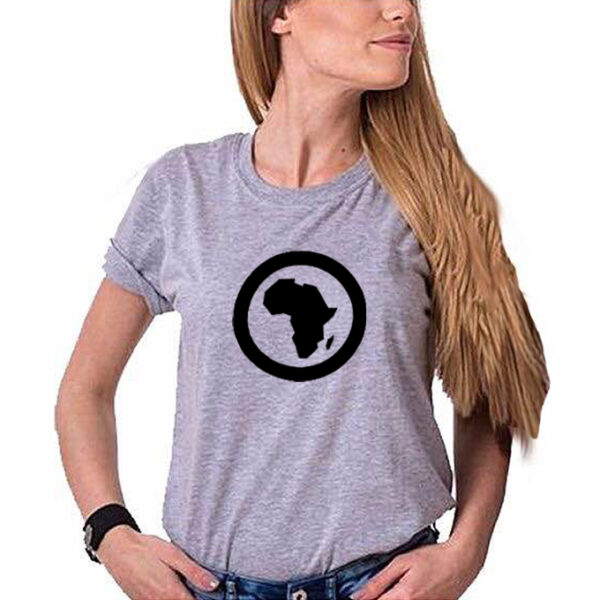 African Map Women’s T-Shirt – Grey