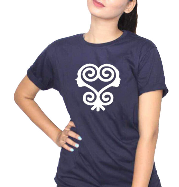 Floral Girl Women’s T-Shirt – Navy Blue