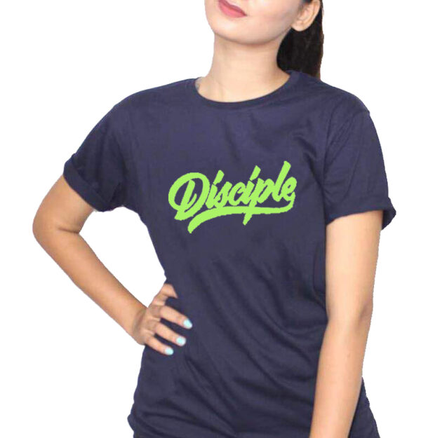 Disciple Women’s T-Shirt – Navy Blue