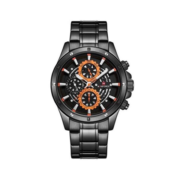 Naviforce NF9149 Men's Stainless Steel Sport Watch - Black