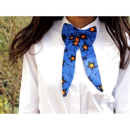 Ankara Kirikiri star Bow tie - Blue