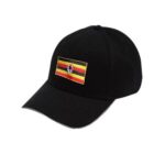 Uganda Flag Designed Cap - Black