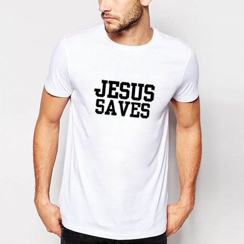 JESUS SAVES Men's T-Shirt - White