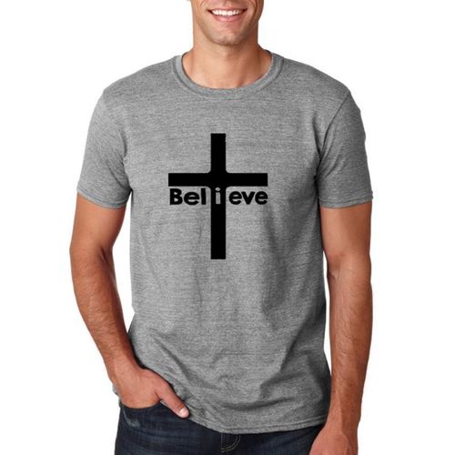 BELIEVE Men's T-Shirt - Grey