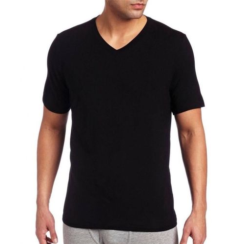 Men's Casual V-Neck T-Shirt - Black