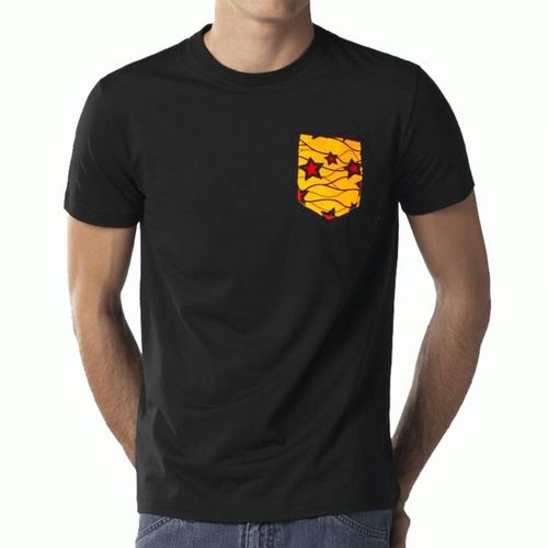 Yellow Star Pocket T-Shirt - Black