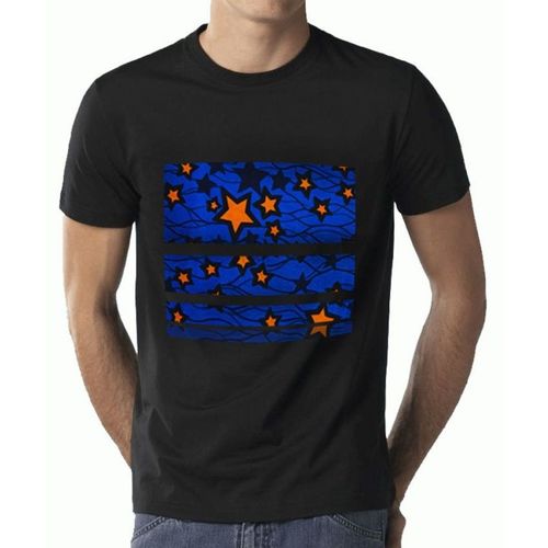 Blue Star Designer T-Shirt - Black