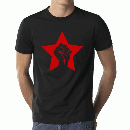 Black Power Star T-Shirt - Black