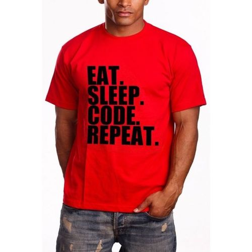 Eat. Sleep. Code. Repeat. Men's T-Shirt - Red